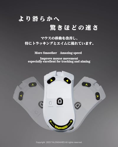 TALONGAMES Curved Edges Ultra Strong Glass Mouse Skates Feet Compatible with Razer DeathAdder V3 Pro Gaming Mouse Feet Replacement,Super Smooth Glide Fast and Durable Sole - color: For DeathAdder V3 Pro