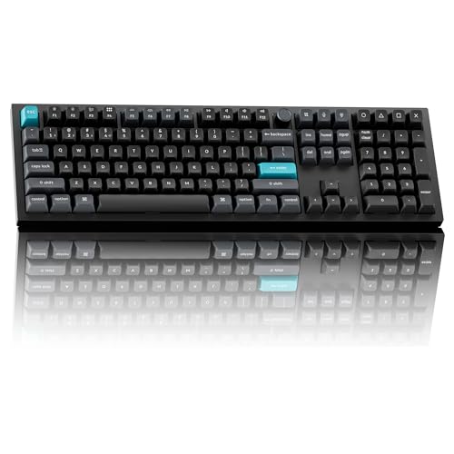 Keychron Q6 Ultra 8K Polling Rate Aluminum Wireless Mechanical Keyboard, 2.4 GHz/Bluetooth/Wired Full-Size Custom RGB, Hot-Swappable Silk POM Banana Switch for Mac Windows Linux - Black - color: Banana Switch