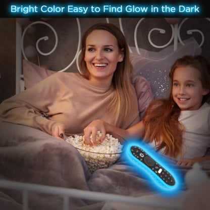 Silicone Case for TiVo Stream 4K Remote, Anti-Slip Shockproof Protective Cover for TiVo Stream Remote Controller Sleeve Protector Skin (Glow Blue) - color: Glow Blue