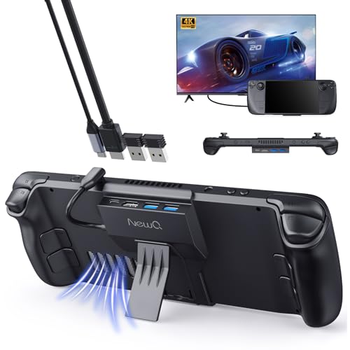 Steam Deck Dock for Steam Deck/OLED with Foldable Stand, HDMI 4K@60Hz, 2 USB A 3.0, 100W Max PD-in, Portable or Desktop Accessories