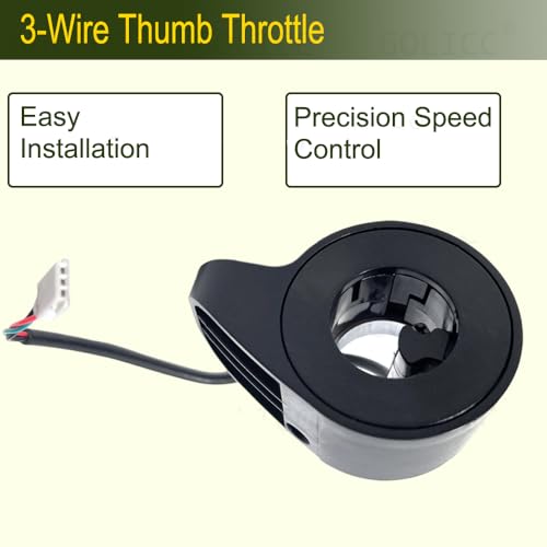 3-Wire Electric Scooter Thumb Throttle Accelerator Speed Control | Compatible with Gotrax Apex GXL V2 Pro/LE/XL/Hiboy S2/S2 Pro/Megawheels S10/i9, Replaces 3 Wire Thumb Throttle Component