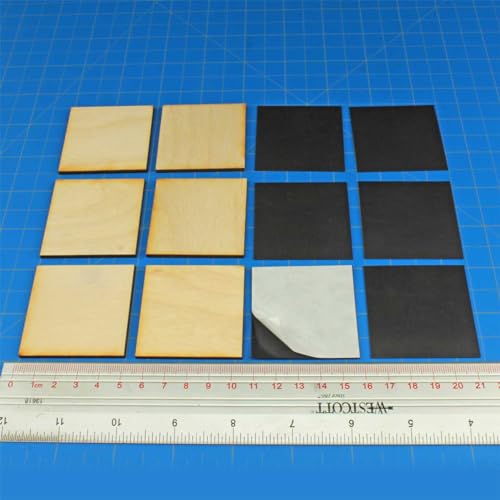 LITKO Ready Base Kit | Compatible with The Old World | 50mm Square Monster | Twenty 3mm plywood bases + magnets | Magnetize minis for storage & steel trays | Infantry - style: 50mm Square