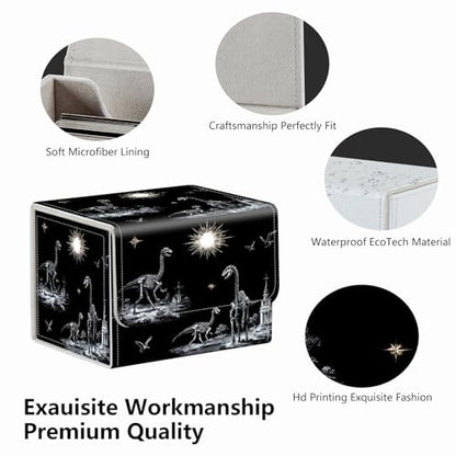 Strong Magnet MTG Demon Deck Box Playing Card Case Magic The Gathering Commander Deck Box Creative Pattern Trading Card Storage Box for Collectible Games (Mysterious Dinosaur Skeleton, 1 pack) - color: Mysterious Dinosaur Skeleton