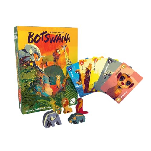 25th Century Games Botswana – Animal Collecting Strategy Card Game by Reiner Knizia Ages 7+ | 2–5 Players | 20–30 Min Playtime | Family-Friendly Gameplay