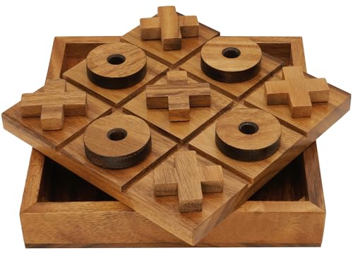 BSIRI Extra Large Tic Tac Toe Board Games - Ideal for Games, Family Games and Game Night for Adults, Farmhouse Decor for Coffee Table Decor, Unique Gifts for All Occasions (8.6 Inch) - style: Extra Large Tic Tac Toe