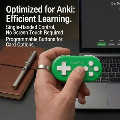 ShanWan Bluetooth Gamepad Keychain Sized Mini Controller for Switch, Windows, Android, iOS & PS4（green） - color: green