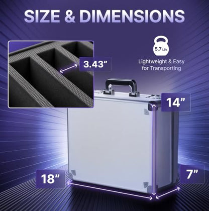 VALUN Carbon Fiber 160+ Graded Card Storage Box; Durable Sports, PSA Card Storage Box - Organizer Slab for Your Collection - For Baseball, Football, TCG, MTG Cards - Slab Case