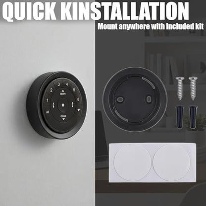 Surface Mount Bracket Station Wall Mount Holder for Hunter Douglas PowerView Remote Control Generation 2 Bracket Station Only (Black) - color: Black
