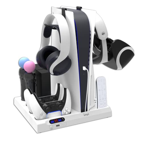 Cooling Fan with Vertical Stand for Playstation 5 Using for Holding and Charging Console and Accessories