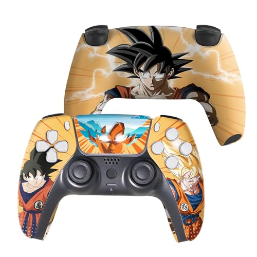 Overpowered Gokku Custom PS-5 Controller Wireless compatible with Play-Station 5 Console by BCB Controllers | Proudly Customized in USA with Permanent HYDRO-DIP Printing (NOT JUST A SKIN) (MODDED) - color: Overpowered Gokku, size: Modded - Front & Back Pr