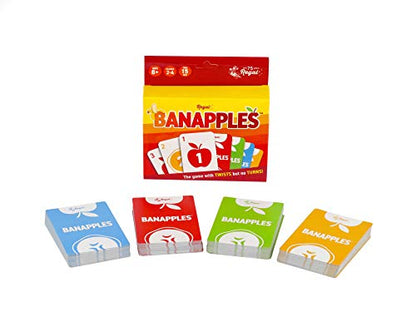 Regal Games Banapples Fun Card Game Set for Kids, Teens & Adults - 2-4 Player Card Games - Fun & Travel Playing Cards for Game Night (4 Decks, 40 Cards Each) - size: Banapples