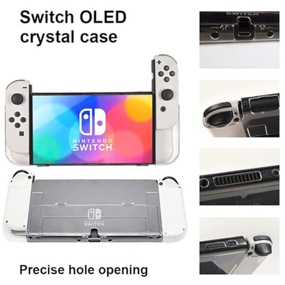 Accessories Bundle for Nintendo Switch OLED, Travel Carrying Bag Case, Screen Protector, Charger & Cable, Game Holder and Headphones 18 in 1 Accessory Kit - size: 18 in 1 for Switch OLED