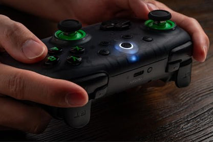 8Bitdo Ultimate 2C Hall Effect Joysticks and Hall Triggers Wireless Controller for Windows PC and Android, with Remappable L4/R4 Bumpers, Turbo function & Rumble vibration (Transparent Black) - color: Transparent Black, size: Ultimate 2C