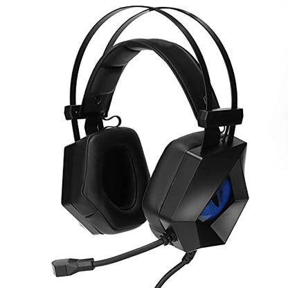 Wired Competitive Gaming Headset Noise Cancelling Over Ear Stereo Headphones for PC with LED Light
