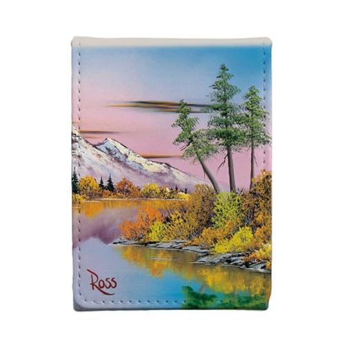 Ultra Pro - Bob Ross Mighty Mountain Lake Alcove Flip, TCG Art Storage Box, Premium Deck Protector, Luxury Magnetic Deck Organizer, Bob Ross Trading Card Case Dual-Notch Easy Access Design