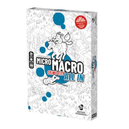 MicroMacro: Crime City - All in | Murder Mystery and Detective Game | 16 Search and Find Detective Cases | Cooperative Board Games for Teens and Adults | Ages 12+ | 1-4 Players | 15-45 min