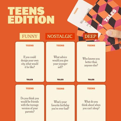 TALES 150 Conversation Cards, Teens Edition, Road Trip Game, Family Bonding - color: Teens Edition