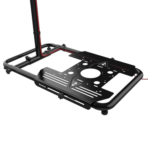 Turtle Beach VelocityOne Universal Stand for Flight Simulation & Racing Simulation Accessories with adjustable height design, metal construction, and fold flat design for PC & Xbox – Black | Solid Steel Construction, Fold-Flat Design, Adjustable Height, R