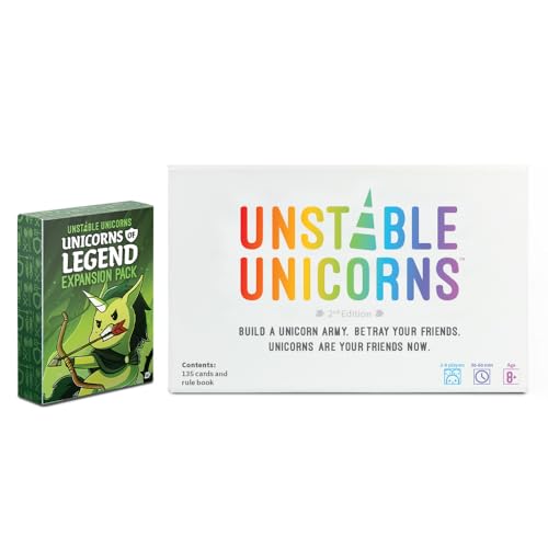 Unstable Games - Unstable Unicorns Unicorns of Legend Expansion Pack - Perfect for Family Game Night! - style: Expansion Pack: Unicorns of Legend