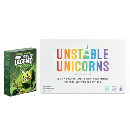 Unstable Games - Unstable Unicorns Unicorns of Legend Expansion Pack - Perfect for Family Game Night! - style: Expansion Pack: Unicorns of Legend