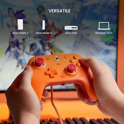 GameSir G7 SE Wired Controller for Xbox Series X|S, Xbox One & Windows 10/11, Plug and Play Gaming Gamepad with Hall Effect Joysticks/Hall Trigger, 3.5mm Audio Jack (Orange) - color: Orange