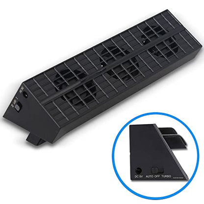 Linkhood Cooling Fan for PS4 Slim, External USB Cooler Game Console Cooling Fan with Extra USB3.0 Port for Sony PlayStation 4 Slim Console (for PS4 Slim Only)