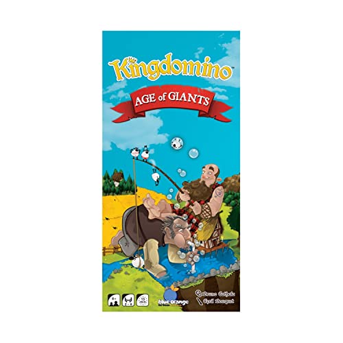 Strategy Board Game Extension for Kids, Teens and Family, Tabletop Game Nights, Ages 8 & Up, 2 to 5 Players, Kingdomino Age of Giants Expansion by Blue Orange Games - style: Kingdomino Age of Giants Expansion