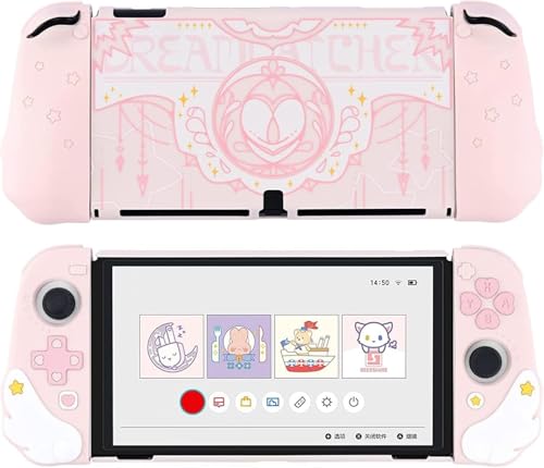 GeekShare Protective Case Compatible with Switch 2/2017/OLED - Slim Cover Case with Ergonomic Design for Switch Model- Star Wings (For Switch OLED) - color: Star Wing, size: For Switch OLED