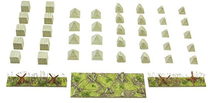 Warlord Bolt Action Anti-Tank Obstacles 1:56 WWII Military Wargaming Diorama Plastic Model Kit, Small