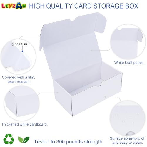 Trading Card Storage Box for toploader, 8-Pack•100 Count Cardboard Top Loaders Storage Box with Dividers & Labels for TCG/Magic/Mtg Organizer and Collection, 7 INCH