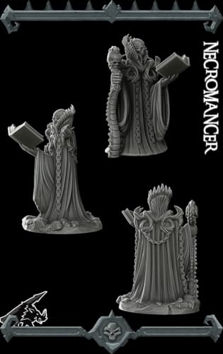 Generic Xzalthar The Eternal | Lich | Necromancer | Undead Miniature for Tabletop Games Like D&D and War Gaming Medium (Normal Size), Gray, 02N005 - size: Medium (Normal Size)