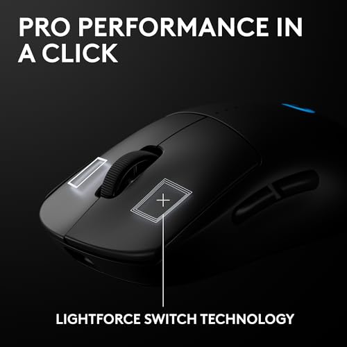 Logitech G PRO 2 Lightspeed Ambidextrous Wireless Gaming Mouse - Black | Symmetrical design, <4 customizable magnetic side buttons, USB-C charging, PowerPlay Wireless Charging Supported, For PC/Mac - color: Black