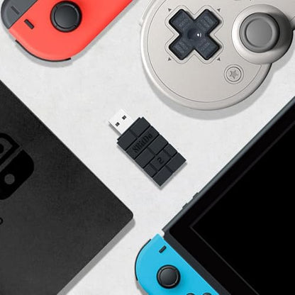 8Bitdo Adapter Switch Controller Adapter 2 USB Wireless for Windows, Mac & Raspberry Pi, Compatible with Xbox Series X & S, PS5/PS4/PS3 Controllers
