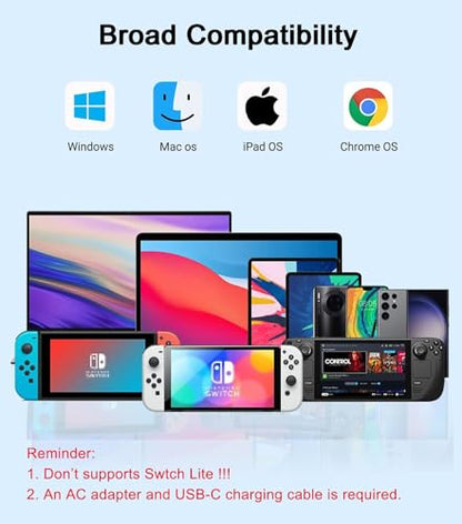 Portable Switch Dock 4K TV Adapter for Nintendo Switch/OLED, 2 in 1 USB C to HDMI Cable with PD 100W Charging Port - style: Cable