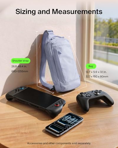 Belkin Nintendo Switch 2 Carrying Case, Sling Crossbody Travel Bag, Fits Up to 2 Pro Controllers with 10 Game Cartridge Slots, Soft Interior & Lightweight Protective Gaming Pouch, Switch 2 Accessories - color: Lilac
