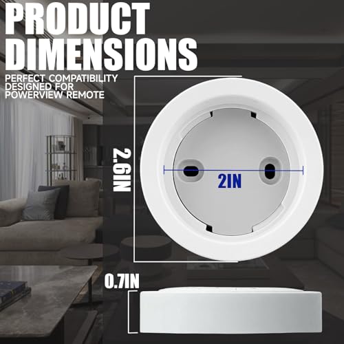 Remote Control Wall Mount Holder for Hunter Douglas PowerView Generation 2 Surface Mount Bracket Station Only Part (White) - color: White