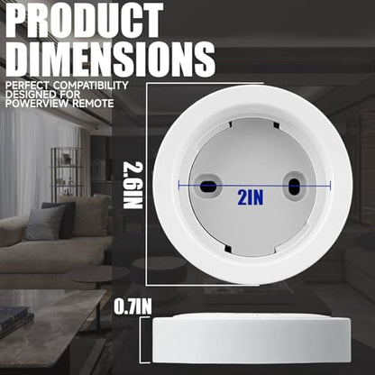 Remote Control Wall Mount Holder for Hunter Douglas PowerView Generation 2 Surface Mount Bracket Station Only Part (White) - color: White