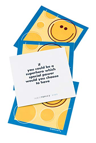 TableTopics Kids "To Go" Question Game with Conversation Cards for Kids - 40 Conversation Starters for Families to Play at the Dinner Table, Family Game Night, & Road Trips