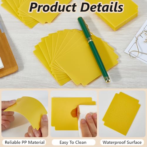 CRASPIRE Trading Card Dividers Yellow Card Separator Card Sorting Tray Plastic Card Dividers Board Game Card Separator Card Deck Box Dividers for Game Organizer Storage 40sheets 2.75 x 3.7 Inch - style: 40Pcs Yellow