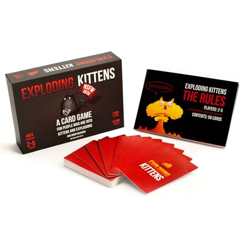 Exploding Kittens NSFW Edition, 2-5 Players, Ages 17+, Fast Pace Card Game - style: NSFW Edition