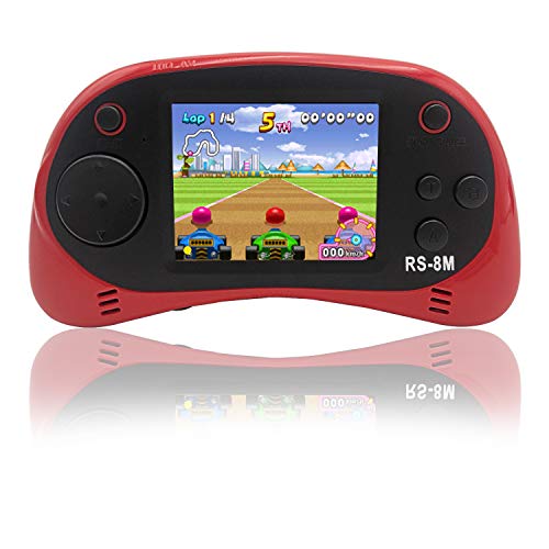 Kids Handheld Portable Video Game Player with 200 Games - 16 Bit 2.5 Inch Screen Mini Retro Electronic Machine for Boys Girls - style: Red