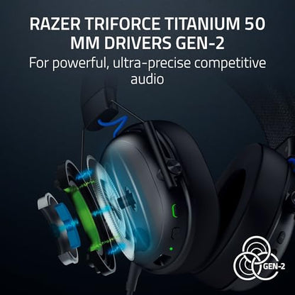 Razer BlackShark V3 Wireless PlayStation Gaming Headset, Black | Super Wideband Mic, 2.4 GHz, Bluetooth, Works with PC, Mac, Nintendo Switch, Smartphone, 70 Hr Battery - color: Black, style: PS5