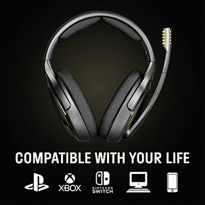 Drop + Sennheiser PC38X Gaming Headset — Noise-Cancelling Microphone with Over-Ear Open-Back Design, Velour Earpads, Compatible with PC, PS4, PS5, Switch, Xbox, Mac, Mobile, and More