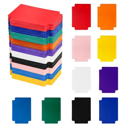 Frcctre 250 Pcs Trading Card Dividers, 2.7 x 3.75 Inch Plastic Playing Card Separators Cards Page Deck Box Dividers for Office Games Sports Cards, 10 Colors