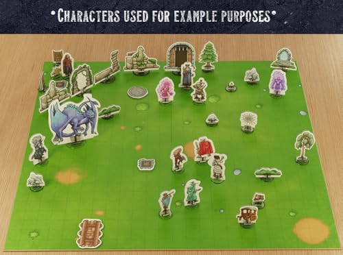 DND Map Starter Set + Terrain Minis | 24" x 24" Double Sided | Wet/Dry Erase with Grid | + Bonus 57x Terrian Miniatures. Markers Included. (6 Battle Map Bundle + Terrain Pack)