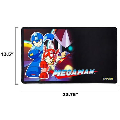 KESS: Mega Man Playmat - KV3 - 23.75 x 13.5 Neoprene, Non-Slip, Tabletop Accessory, Comfort Protection Surface, Card-Board-Dice-RPG Games, Mouse Pad