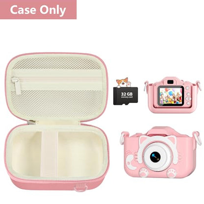 Leayjeen Kids Camera Case for Goopow/Mgaolo Kids Camera-Pink | Fits CIMELR/Seckton/OZMI Kids Toy Cameras and Children Digital Camera,Shockproof Water-Resistant Hard EVA Shell(Case Only) - color: Pink-SY