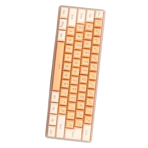 ZJchao Mini Keyboard, Gaming Keyboard 60 Percent 61 Keys Keyboard Wired Gaming Keyboard RGB Imitated Mechanical Compact for Typist (Yellow Orange) - size: Yellow Orange