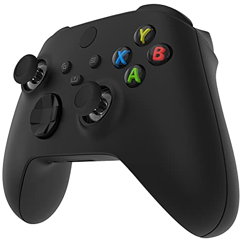 eXtremeRate Replacement Thumbsticks for Xbox Series X & S Controller, Joysticks Repair Kit for Xbox Wireless Controller, Custom Analog Stick Buttons for Xbox One S/X/Elite Controller - Black & Clear - color: Black & Clear