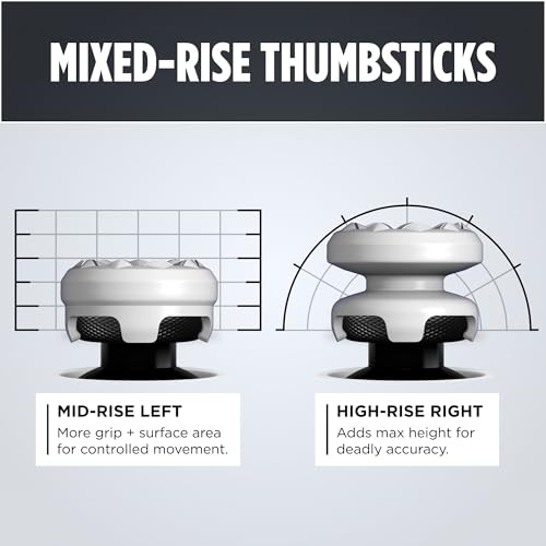 KontrolFreek FPS Freek Galaxy White for Xbox One and Xbox Series X Controller | Performance Thumbsticks | 1 High-Rise, 1 Mid-Rise | White
